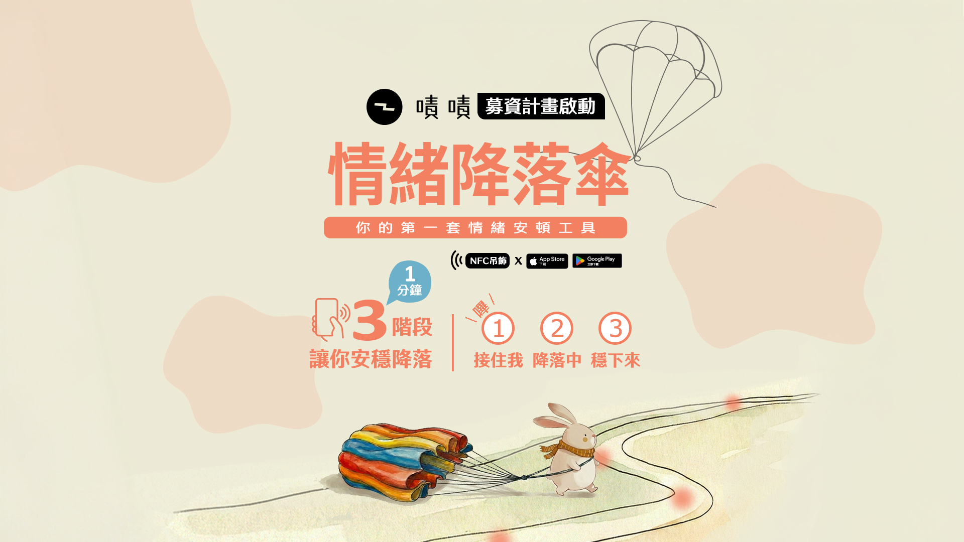 情緒降落傘：你的第一套情緒安頓工具  |  一分鐘 x 三階段，情緒來襲時讓你安穩落地